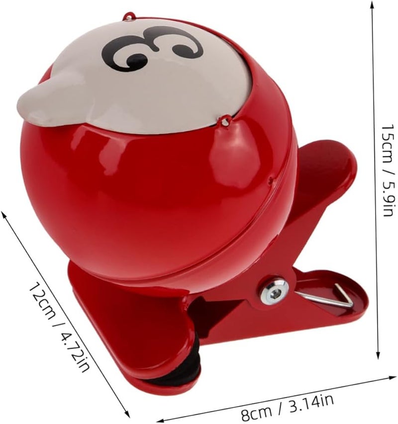 Vintage Metal Windproof Ashtray With Lid And Clamp For Home Office Outdoor - Image 2